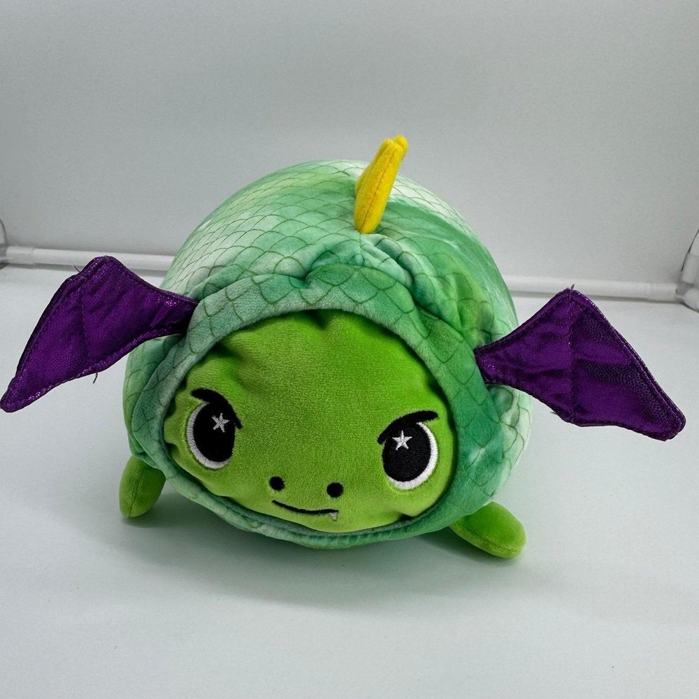 Moosh-Moosh Drac the Green Dragon Slumber Plush 9" Soft Stuffed Animal Pillow